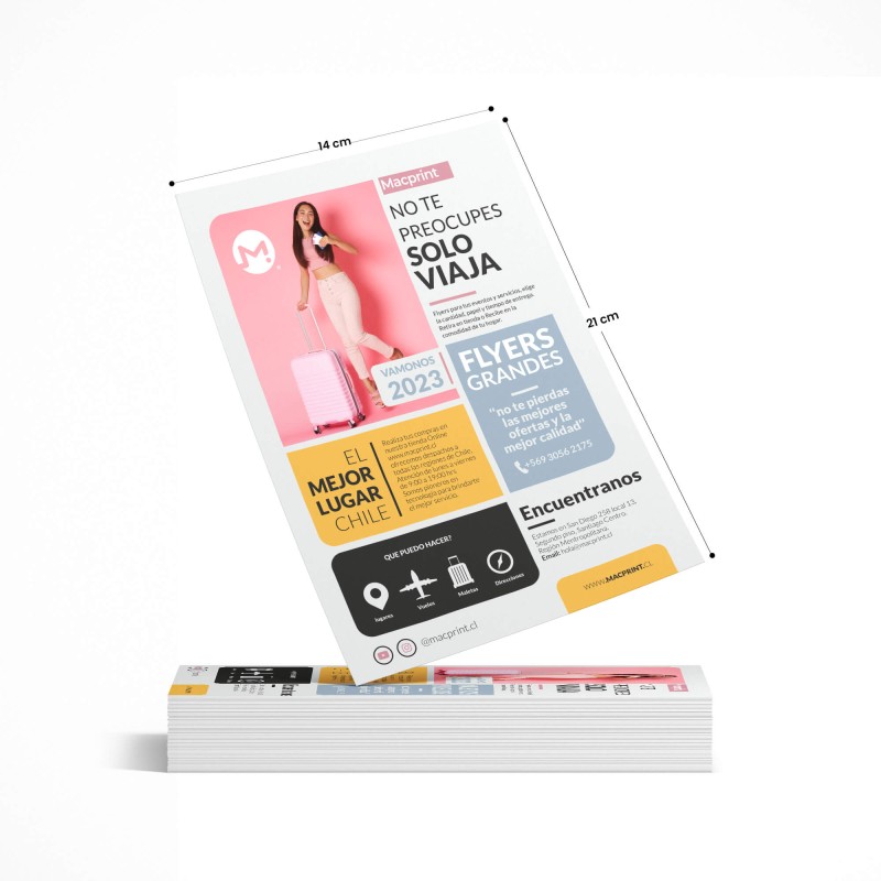 Flyers publicitarios 14 x 21 cms